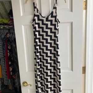 Chevron print maxi dress